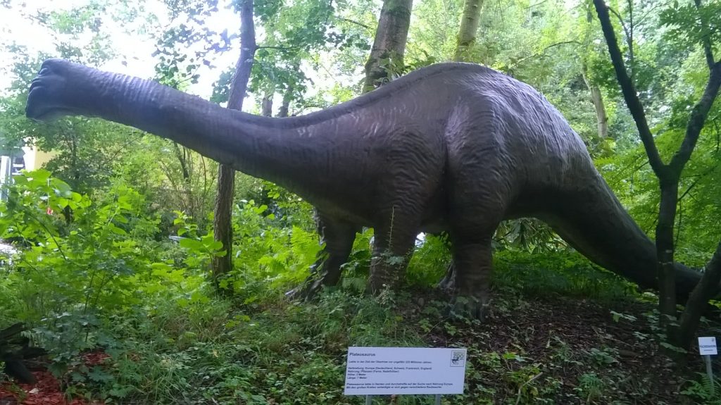 Modell eines Plateosaurus im Reptilienpark